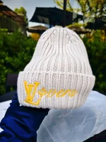 Louis Vuitton, LV Vers Beanie, S, Cream, Like New - Image 5