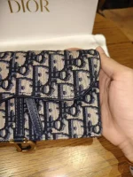 Dior, Saddle Pouch with Belt, , Blue, Very Very  Good - Image 9