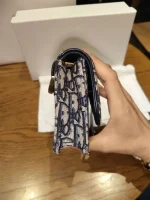 Dior, Saddle Pouch with Belt, , Blue, Very Very  Good - Image 11