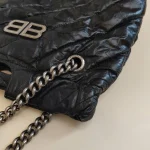 Balenciaga, Crush Small Tote Bag, Small, Black, Very Very Like New - Image 4