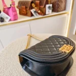 Chanel, Boy Chanel Messenger Bag,  8", Black, Very Very  Good - Image 8