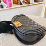 Chanel, Boy Chanel Messenger Bag,  8", Black, Very Very  Good - Image 7