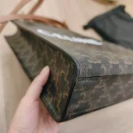 Celine, Small Vertical Cabas Bag, Small, Brown, Very Like New - Image 10