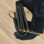 Chanel, Classic Flap Card Holder With Chain, , Black, Used Once - Image 5