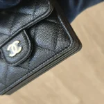 Chanel, Classic Flap Card Holder With Chain, , Black, Used Once - Image 10
