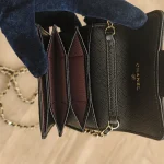Chanel, Classic Flap Card Holder With Chain, , Black, Used Once - Image 12