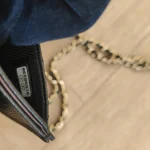 Chanel, Classic Flap Card Holder With Chain, , Black, Used Once - Image 13