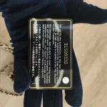 Chanel, Classic Flap Card Holder With Chain, , Black, Used Once - Image 14
