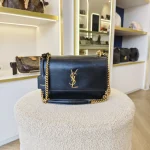 YSL, Sunset Medium Bag, Medium, Black, Very Very  Good - Image 2