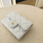 Chanel, Classic Flap Card Holder, , Gray, Very Very  Good - Image 5