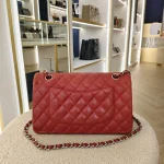 Chanel, Chanel Classic Flap, 10", Orange, Very Good - Image 3
