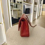 Chanel, Chanel Classic Flap, 10", Orange, Very Good - Image 4