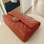 Chanel, Chanel Classic Flap, 10", Orange, Very Good - Image 7