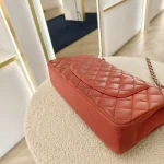 Chanel, Chanel Classic Flap, 10", Orange, Very Good - Image 9