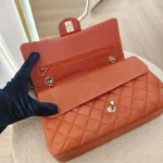 Chanel, Chanel Classic Flap, 10", Orange, Very Good - Image 14