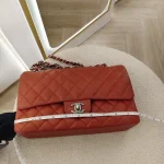 Chanel, Chanel Classic Flap, 10", Orange, Very Good - Image 22
