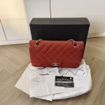 Chanel, Chanel Classic Flap, 10", Orange, Very Good - Image 24