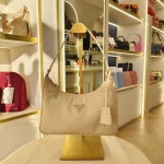 Prada, Re-Edition 2005 Re-Nylon, Mini, Beige, Like New - Image 2