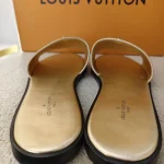 Louis Vuitton, Lock It Flat Mule, 37, Gold, Very Very  Good - Image 8