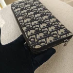 Dior, Oblique Zipped Long Wallet, , Blue, New - Image 4