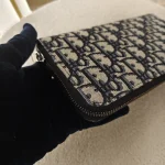 Dior, Oblique Zipped Long Wallet, , Blue, New - Image 7