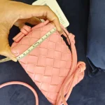 Bottega Veneta, Mini Loop Crossbody Bag, Mini, Pink, Very Very  Good - 图片 17