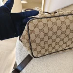Gucci, Drawstring Bagpack, , Beige, Like New - Image 6