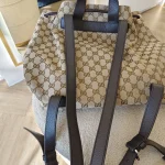 Gucci, Drawstring Bagpack, , Beige, Like New - Image 15