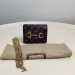 Gucci, Horsebit 1955 Wallet with Chain, , Blue, Very Good - Image 8