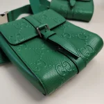 Gucci, Embossed Belt Bag, , Green, Very Very  Good - Image 4