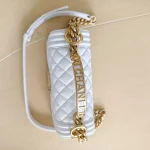 Chanel, Boy Handle Mini,  8", White, New - Image 2