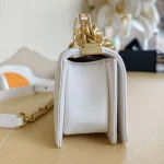 Chanel, Boy Handle Mini,  8", White, New - Image 4