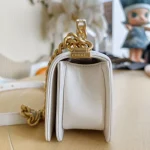 Chanel, Boy Handle Mini,  8", White, New - Image 6