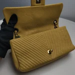 Chanel, Chevron Crumpled, 10", Yellow, Good - Image 18