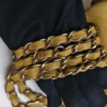 Chanel, Chevron Crumpled, 10", Yellow, Good - Image 24