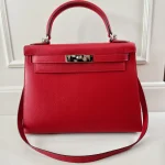 Hermes, Kelly 28 Sellier Verso, 28, Red, Very Very  Good - Image 6