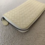 Bottega Veneta, Intrecciato Zip-Around Wallet , , Cream, Very Good - 图片 5