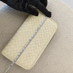 Bottega Veneta, Intrecciato Zip-Around Wallet , , Cream, Very Good - 图片 18