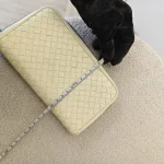 Bottega Veneta, Intrecciato Zip-Around Wallet , , Cream, Very Good - 图片 19