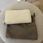 Bottega Veneta, Intrecciato Zip-Around Wallet , , Cream, Very Good - 图片 20