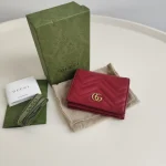 Gucci, GG Marmont Card Case Wallet, , Red, Very Good - Image 2