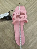 Gucci, Gucci rubber slide sandals, 37, Pink, Very Very  Good - Image 3