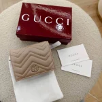 Gucci, GG Marmont Card Case Wallet, Small, Beige, New - Image 2