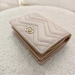 Gucci, GG Marmont Card Case Wallet, Small, Beige, New - Image 9