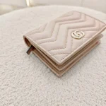 Gucci, GG Marmont Card Case Wallet, Small, Beige, New - Image 10