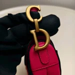 Dior, Saddle Bag, Micro, Pink, Like New - Image 16