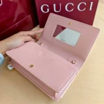 Gucci, Chain Wallet Gucci Script, , Pink, New - Image 12