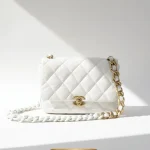 Chanel, 22S Small Flap Bag, Small, White, Very Very  Good