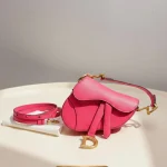 Dior, Saddle Bag, Micro, Pink, Like New