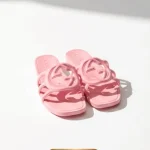 Gucci, Gucci rubber slide sandals, 37, Pink, Very Very  Good